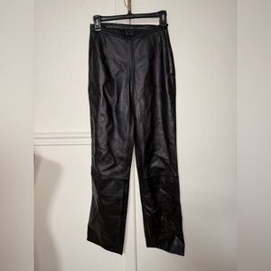 Pelle Studio Wilsons Women's Black Leather Pants size 4